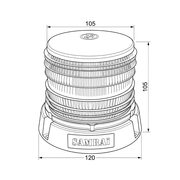 Маяк проблесковый оранжевый светодиодный на магните SR-016-22A