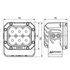 Светодиодная фара рабочего света PRO 60 Вт Osram (Spot 45°) SR-1760SS (EMC)